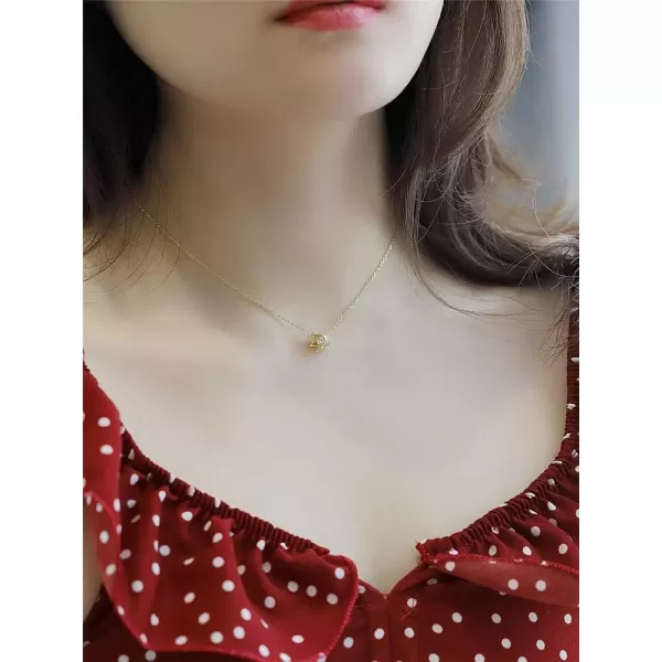 imagePrincess Crown Charm Necklace for Women Girls 925 Sterling Silver Delicate Cute Crystal CZ Queen Royal Tiara Pendant Luck Choker 18quot Silver Chain Adjustable Dainty Wedding Jewelry Birthday Gift BoxGoldToned