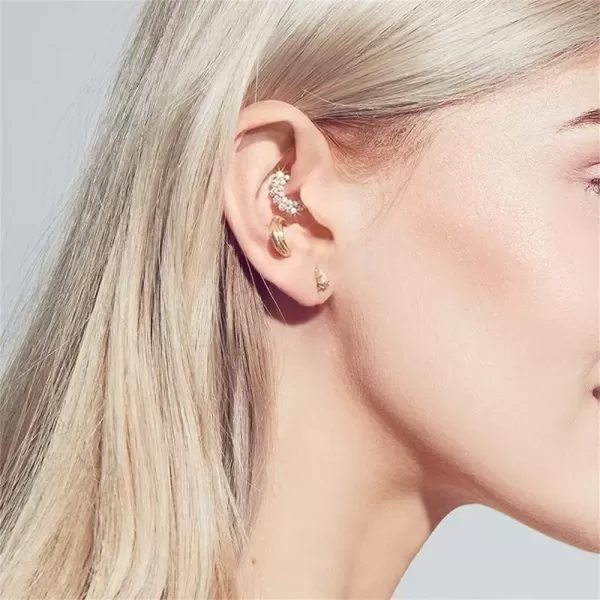 imageDtja 16G Sterling Silver Piercing Nose Ring Cubic Zirconia 9mm Septum Hinged Segment Small Hoop for Women CZ Cartilage Conch Tragus Stud Earring Hypoallergenic Body Pierced Jewelry 1 Piece Luxury