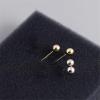 image2 Pairs Ball Bead Hypoallergenic Piercing Stud Earrings Set 925 Sterling Silver 4mm Balls Tiny Small Cartilage Tragus Post Dainty Body Jewelry Gifts Silver