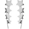 image4 Star Cuff Wrap Climber Crawler Earrings for Women Teen Girls S925 Sterling Silver Sweep Up Hypoallergenic Hook Pin Piercing Ear Cute Constellation Fashion Jewelry Dainty Gift White Gold Plated