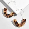 imageAcrylic Wire Drop Statement Lightweight Tortoise Hoop Earrings for Women Girls Resin Big Threader Dangle Stud Earring Fashion Cute Y2K Jewelry Leopard Print