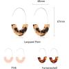 imageAcrylic Wire Drop Statement Lightweight Tortoise Hoop Earrings for Women Girls Resin Big Threader Dangle Stud Earring Fashion Cute Y2K Jewelry Leopard Print