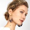 imageAcrylic Wire Drop Statement Lightweight Tortoise Hoop Earrings for Women Girls Resin Big Threader Dangle Stud Earring Fashion Cute Y2K Jewelry Leopard Print