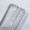 imageBall Disc Tassel Chain Drop Dangle Earrings 925 Sterling Silver for Women Girls 14k White Gold Plated Hypoallergenic Asymmetrical Dainty Stud Earring Fashion Personalized Unique Jewelry BFF Gifts