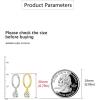 imageCZ Bezel Dangle Hoop Earrings for Women Girls 925 Sterling Silver Charms Minimalist Tiny Round Cubic Zirconia Drop Dangling Cartilage Helix Tragus Diamond Solicate Hypoallergenic JewelryGoldToned