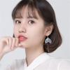 imageDainty Ocean Mermaid Tail Threader Dangle Earrings for Women 925 Sterling Silver Acrylic Sequins Fishtail Long Curved Line Wave Wire Drop Dangling Stud Earring Retro Birthday Cosplay Party Y2K Jewelry