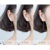 imageThreader Bead Tassel Drop Earrings for Women Girls S925 Sterling Silver 2mm Tiny Ball Long Chain Dangle Minimalism Ear Piercing Studs Jewelry Hypoallergenic Fashion Gifts35mm Silvery