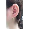 imageTiny Moon Dangle Hoop Earrings for Women Girls Teens S925 Sterling Silver Charms Hoops Crescent Half Moon Horn Drop Tiny Cuff Cartilage Helix Minimalist Polished Earrings Fashion JewelryGoldToned