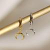 imageTiny Moon Dangle Hoop Earrings for Women Girls Teens S925 Sterling Silver Charms Hoops Crescent Half Moon Horn Drop Tiny Cuff Cartilage Helix Minimalist Polished Earrings Fashion JewelryGoldToned