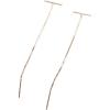 imageMinimalist Threader Bar Earrings for Women Girls S925 Sterling Silver Charm Long Tassel Chain Drop Dangling Simple Wire Thread Piercing Ear Stud Hypoallergenic Fashion Chic EarringYellow