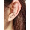 image18G Tiny Flower Stud Cartilage Earrings for Women 925 Sterling Silver Mini Cute Daisy 3mm Ball Barbell Screw Back Studs Sleeper Tragus Post Minimalist Hypoallergenic Piercing Body JewelrySilver