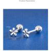 image18G Tiny Flower Stud Cartilage Earrings for Women 925 Sterling Silver Mini Cute Daisy 3mm Ball Barbell Screw Back Studs Sleeper Tragus Post Minimalist Hypoallergenic Piercing Body JewelrySilver