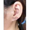 image925 Sterling Silver CZ Mouse Stud Earrings for Girls Women Cubic Zirconia Tiny Cute Mice Stud Post Pin Earring Hypoallergenic for Sensitive Ear Dainty Jewelry GiftsRoseGoldToned clear