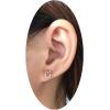 image925 Sterling Silver CZ Mouse Stud Earrings for Girls Women Cubic Zirconia Tiny Cute Mice Stud Post Pin Earring Hypoallergenic for Sensitive Ear Dainty Jewelry GiftsRoseGoldToned clear