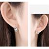 imageCrystal Music Note Small Sterling Silver Stud Earrings for Women Girls CZ Tiny Cute Asymmetrical Treble Clef Studs Cartilage Dainty Jewelry Birthday Christmas Valentine Gifts