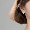 imageCrystal Music Note Small Sterling Silver Stud Earrings for Women Girls CZ Tiny Cute Asymmetrical Treble Clef Studs Cartilage Dainty Jewelry Birthday Christmas Valentine Gifts