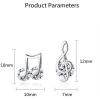 imageCrystal Music Note Small Sterling Silver Stud Earrings for Women Girls CZ Tiny Cute Asymmetrical Treble Clef Studs Cartilage Dainty Jewelry Birthday Christmas Valentine Gifts