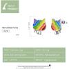 imageCute Rainbow Cat Stud Earrings for Women 925 Sterling Silver Small Animal Pet Studs Tragus Post Hypoallergenic LGBT Pride BFF Jewelry Gifts