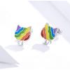 imageCute Rainbow Cat Stud Earrings for Women 925 Sterling Silver Small Animal Pet Studs Tragus Post Hypoallergenic LGBT Pride BFF Jewelry Gifts