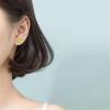 imageGreen Leaf Earrings Stud for Women S925 Sterling Silver Post Pin Sleeper Ear Tiny Cute Tragus Earrings Hypoallergenic Minimalist Simple Summer Leaf Jewelry Gift
