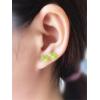 imageGreen Leaf Earrings Stud for Women S925 Sterling Silver Post Pin Sleeper Ear Tiny Cute Tragus Earrings Hypoallergenic Minimalist Simple Summer Leaf Jewelry Gift