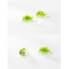 imageGreen Leaf Earrings Stud for Women S925 Sterling Silver Post Pin Sleeper Ear Tiny Cute Tragus Earrings Hypoallergenic Minimalist Simple Summer Leaf Jewelry Gift