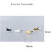 imageMini Cute Dinosaur Stud Earrings for Women Girls Men Sterling Silver Hypoallergenic Tiny Dragon Brontosaurus Animal Cartilage Tragus Post Fashion Minimalist JewelryGoldToned
