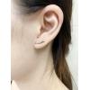 imageMinimalist Smiley Bar Earrings for Women Girls 925 Sterling Silver Tiny Small Cute Arc Smile Symbol Stud Cartilage Tragus Post Hypoallergenic for Piercing Ear Fashion Simple Birthday Holiday Jewelry Gifts