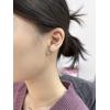 imageSmall Black Dinosaur Stud Earrings for Women Men 925 Sterling Silver Hypoallergenic Tiny Cute Brushed Dragon Brontosaurus Animal Cartilage Tragus Post Fashion Punk Personalized