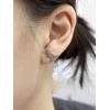 imageSmall Black Dinosaur Stud Earrings for Women Men 925 Sterling Silver Hypoallergenic Tiny Cute Brushed Dragon Brontosaurus Animal Cartilage Tragus Post Fashion Punk Personalized