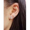 imageSmall Crab Stud Sterling Silver Earrings for Women Cubic Zirconia Round Crystal Cute Animal Hypoallergenic Ocean Beach Jewelry for DaughterRose Gold Plated