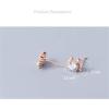 imageSmall Crab Stud Sterling Silver Earrings for Women Cubic Zirconia Round Crystal Cute Animal Hypoallergenic Ocean Beach Jewelry for DaughterRose Gold Plated