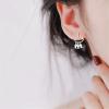 imageSterling Silver Fish Hook Earrings for Women Girls 925 Dangle Stud Tiny Cute 3 Fishes Fishing Tassel Drop Hypoallergenic Micro Black CZ Eye Dainty Funny Jewelry Gifts