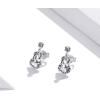 imageVintage Music Guitar Earrings for Women 925 Sterling Silver Hypoallergenic Small Cute Hollow Engraved Stud Cartilage Tragus Post Punk Rock and Roll Jewelry Gifts Birthday Christmas Holiday