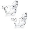 imageLove Heart Cute Pig Sterling Silver Studs Earrings for Women Sensitive Ears Tiny Lucky Post