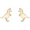 imageMini Cute Dinosaur Stud Earrings for Women Girls Men Sterling Silver Hypoallergenic Tiny Dragon Brontosaurus Animal Cartilage Tragus Post Fashion Minimalist JewelryGoldToned