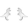 imageMini Cute Dinosaur Stud Earrings for Women Girls Men Sterling Silver Hypoallergenic Tiny Dragon Brontosaurus Animal Cartilage Tragus Post Fashion Minimalist JewelrySilverToned