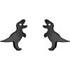 imageSmall Black Dinosaur Stud Earrings for Women Men 925 Sterling Silver Hypoallergenic Tiny Cute Brushed Dragon Brontosaurus Animal Cartilage Tragus Post Fashion Punk Personalized