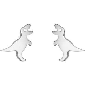 imageMini Cute Dinosaur Stud Earrings for Women Girls Men Sterling Silver Hypoallergenic Tiny Dragon Brontosaurus Animal Cartilage Tragus Post Fashion Minimalist JewelrySilverToned