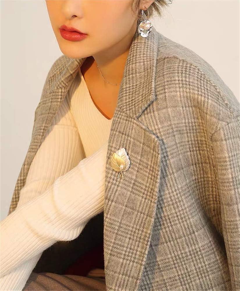 imageVintage Leaf Brooch Lapel Pin for Women Girls Men Alloy Fashion Retro Pearl Brooches Pins Two Tone Leaves Boutonniere Corsage Stick Pins for Hat Bag Suit Scarf Tie Dress Accessories Jewelry Gifts