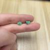 image18g Titanium Heart Love Earrings for Women Girls Stainless Steel Hypoallergenic Cute Tiny Sequins Stud Cartilage Tragus Screw Back Post Piercing Sensitive EarGreen
