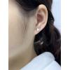 image18g Titanium Heart Love Earrings for Women Girls Stainless Steel Hypoallergenic Cute Tiny Sequins Stud Cartilage Tragus Screw Back Post Piercing Sensitive EarWhite