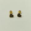 image18g Titanium Heart Love Earrings for Women Girls Stainless Steel Hypoallergenic Cute Tiny Sequins Stud Cartilage Tragus Screw Back Post Piercing Sensitive EarBlack Gold