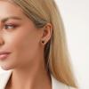 image18g Titanium Heart Love Earrings for Women Girls Stainless Steel Hypoallergenic Cute Tiny Sequins Stud Cartilage Tragus Screw Back Post Piercing Sensitive EarBlack Gold