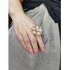 imageCZ Heart Pearl Statement Wedding Ring for Women Girls Vintage Crystal Diamond Flower Faux Pearls Adjustable Open Band Wrap Engagement Birthday Cocktail Party Ring Comfort Fit Exaggerated Jewelry Gift