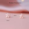 imageDainty Cherry Flower Earrings 925 Sterling Silver Small Studs Earring for Women Girls Gold Plated Cute Pink Blossom Sakura Faux Pearl Cartilage Tragus Post Hypoallergenic Lucky Birthday Wedding Jewelry Gift