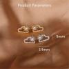 imageDainty Pearl Sun Cloudy Earrings 925 Sterling Silver CZ Small Stud Earring for Women Girls Cubic Zirconia Hypoallergenic Imitation Pearls Cute Cartilage Studs Tragus Post Delicate Clear Weather