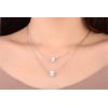 imageDouble Layered Pearl Choker Necklace for Women Girls Copper Tiny 2 Pearls 810mm Ball Bead Pendant Multilayer Tiered Box Chain Collar Necklace Dainty Wedding Jewelry 18quot