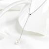imageLariat Pearl Pendant Y Long Chain Necklace for Women Girls Imitation White Pearl Ball Choker Necklaces Wedding Birthday Jewelry Gift Box