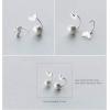 imageLove Heart Half Huggie Hoop Ear Jacket Cuff Stud Earrings for Women Girls 925 Sterling Silver Fashion Cartilage Faux Pearl Drop Dangling Curved Studs Nickel Free Wedding Brithday Christmas Gifts